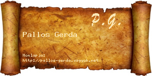 Pallos Gerda névjegykártya